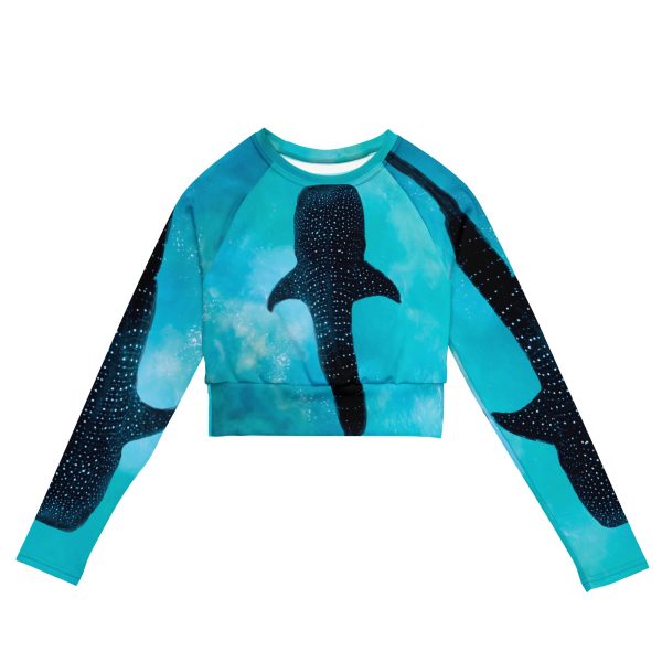 Recycled long-sleeve crop top